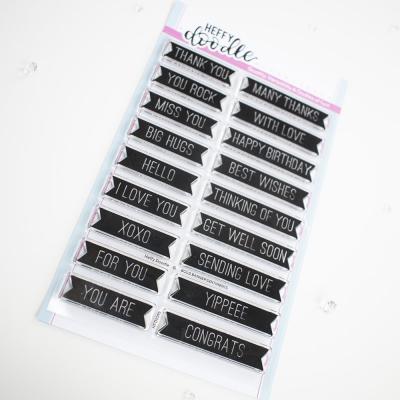 Heffy Doodle Clear Stamps - Bold Banner Sentiments